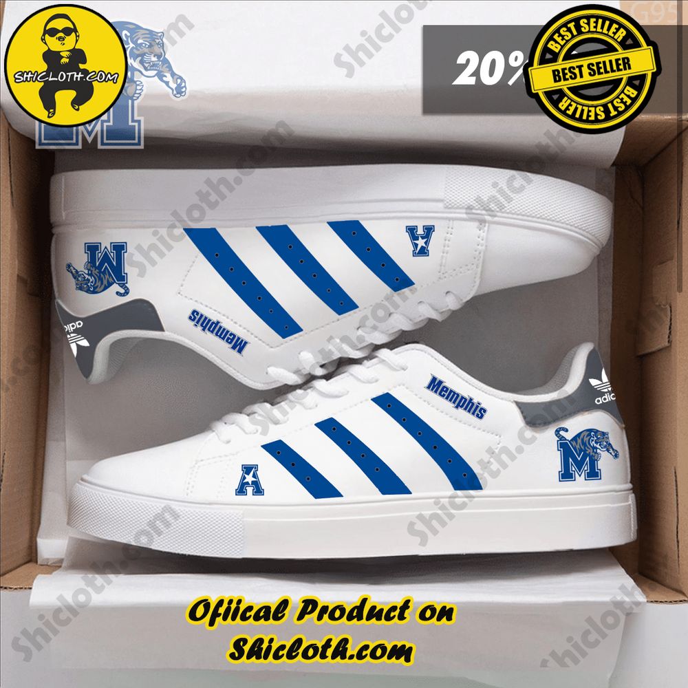 Stan Smith Shoes from Shiclothshop - A meaningful gift for sports enthusiasts. 24 NCAA Memphis Tigers Adidas Stan Smith Shoes
