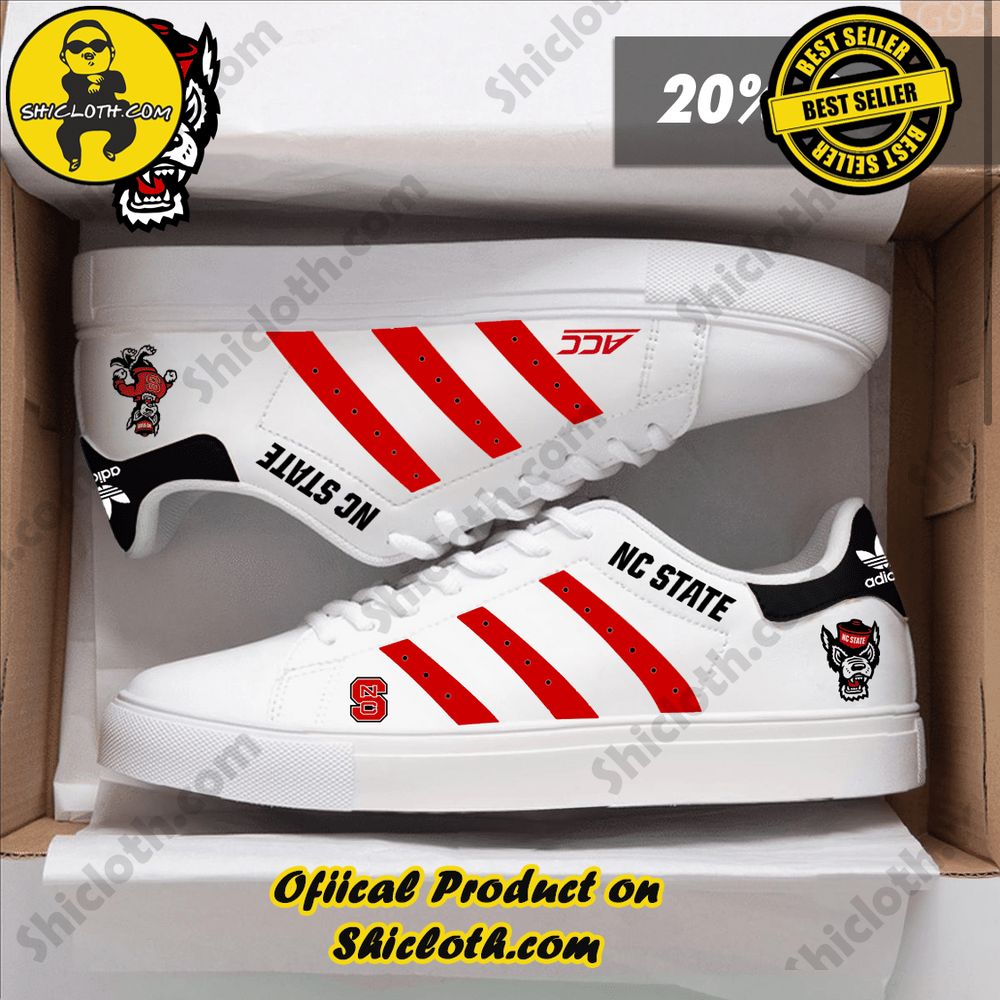 Stan Smith Shoes from Shiclothshop - A meaningful gift for sports enthusiasts. 31 NCAA NC State Wolfpack Adidas Stan Smith Shoes
