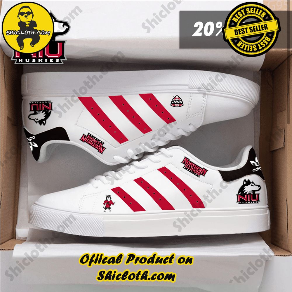 Stan Smith Shoes from Shiclothshop - A meaningful gift for sports enthusiasts. 35 NCAA Northern Illinois Huskies Adidas Stan Smith Shoes