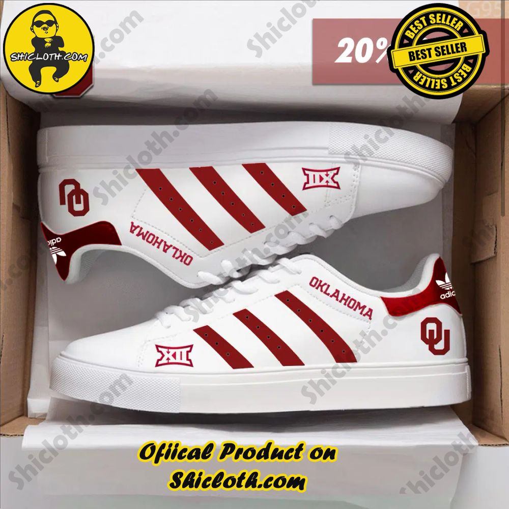 Stan Smith Shoes from Shiclothshop - A meaningful gift for sports enthusiasts. 37 NCAA Oklahoma Sooners Adidas Stan Smith Shoes