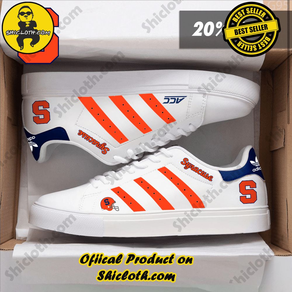 Limited Edition Stan Smith Shoes from Shiclothshop - A meaningful gift for sports enthusiasts. 7 NCAA Syracuse Orange Adidas Stan Smith Shoes