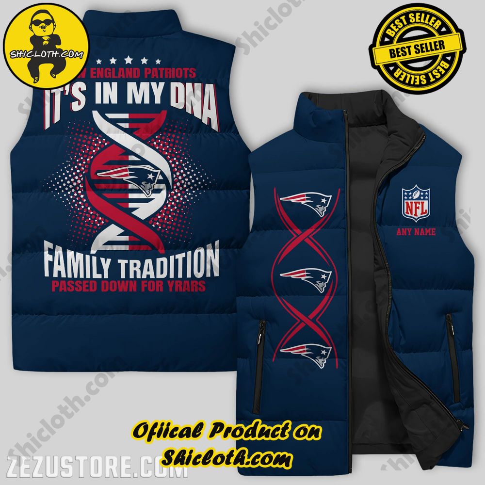 Hot Trending Game Day Glamour: Elevate Your Style with Shiclothshop's NFL Team Sleeveless Jacket Collection 38 New England Patriots NFL Sleeveless Jacket Premium Ver 4