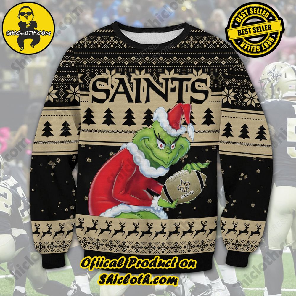 Unveiling Festive Delight: Shiclothshop's Unique Collection of Ugly Christmas Sweaters 86 New Orleans Saints Ugly Sweater