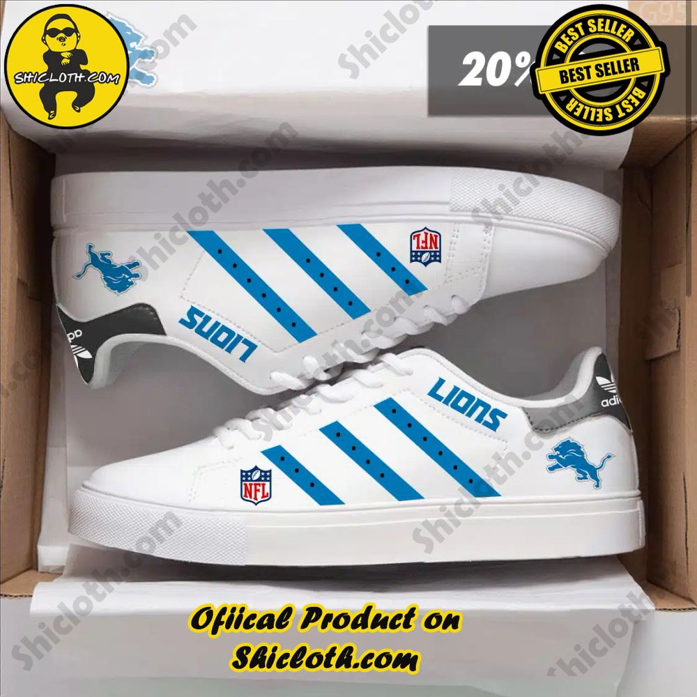 Limited Edition Stan Smith Shoes from Shiclothshop - A meaningful gift for sports enthusiasts. 38 NFL Detroit Lions Adidas Stan Smith Shoes