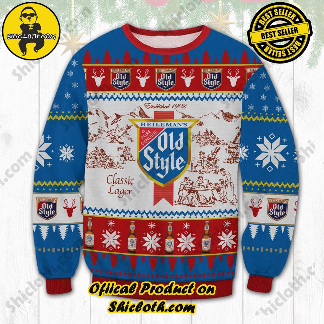 Best Seller Shiclothshop's Sweater: The Perfect Cozy Christmas Gift 29 Old Style Beer Ugly Christmas Sweater