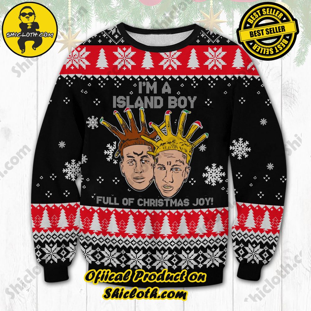 Limited Edition Shiclothshop's Ugly Sweater - A meaningful gift for family and loved ones. 41 OnCoast I am An Island Boy Ugly Christmas Sweater