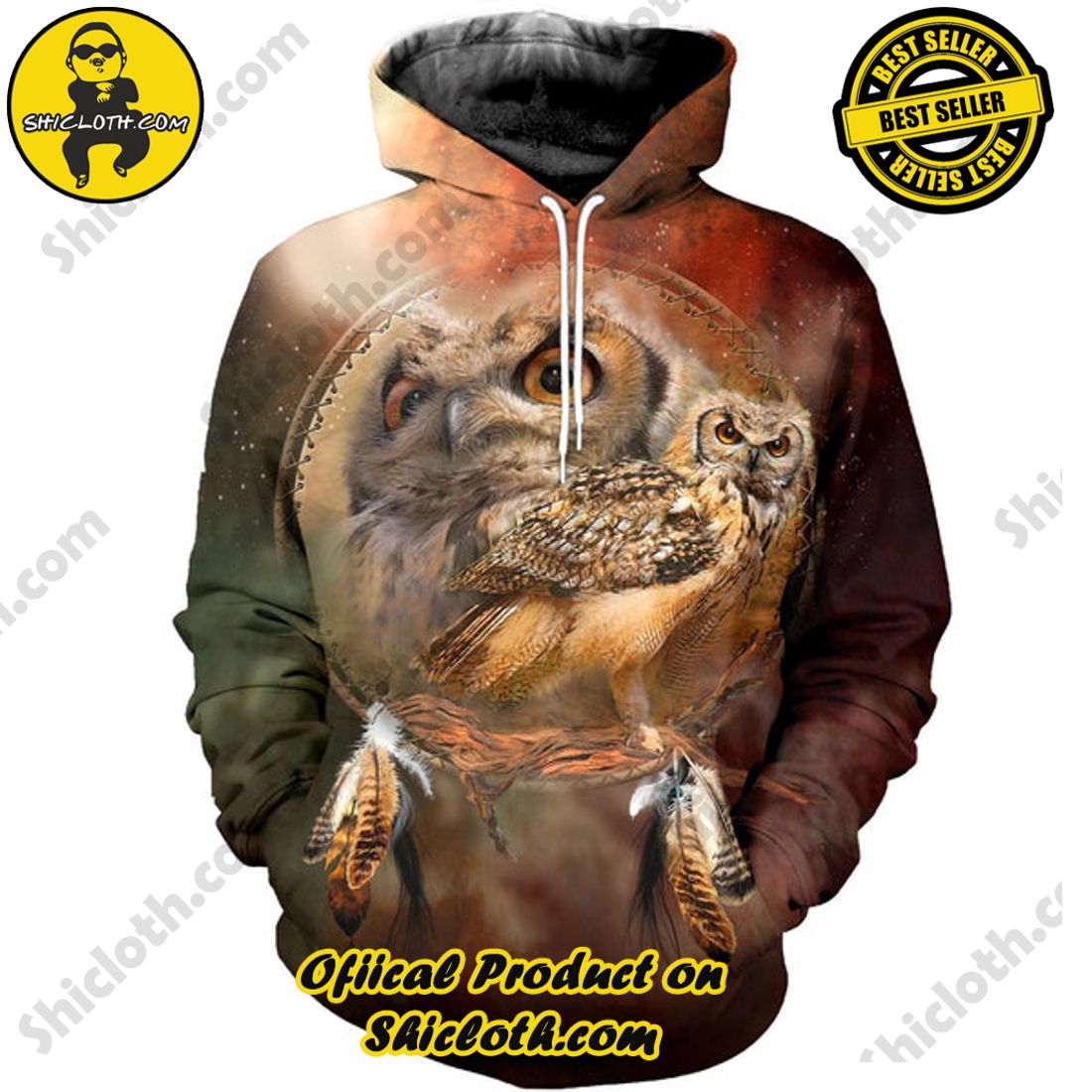 Owl 3D All Over Print Hoodie Ver 2