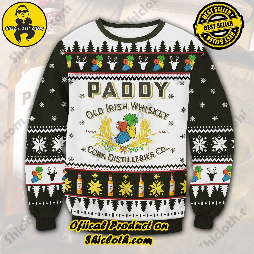 Hot Trending Shiclothshop's Ugly Sweater - A meaningful gift for family and loved ones. 34 Paddys Irish Whiskey Ugly Christmas Sweater