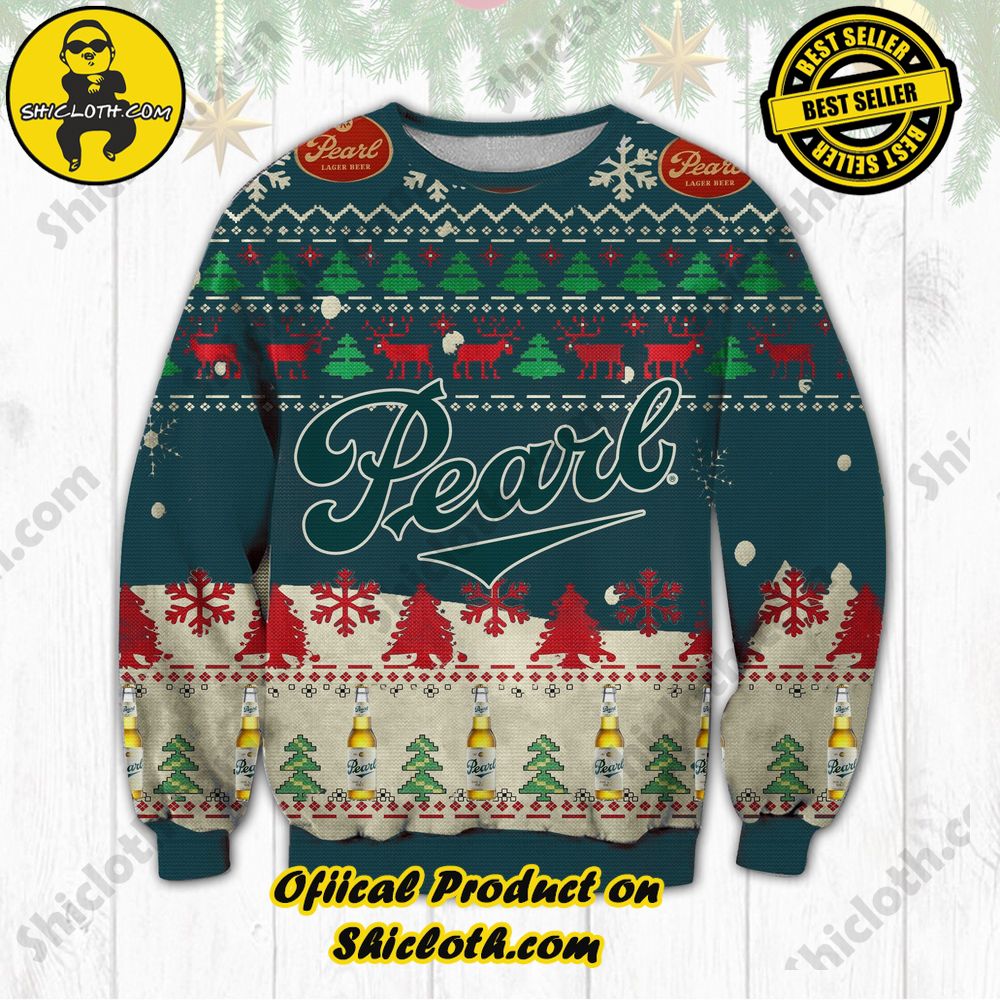 Hot Trending Unveiling Festive Delight: Shiclothshop's Unique Collection of Ugly Christmas Sweaters 28 Pearl Lager Beer Ugly Christmas Sweater