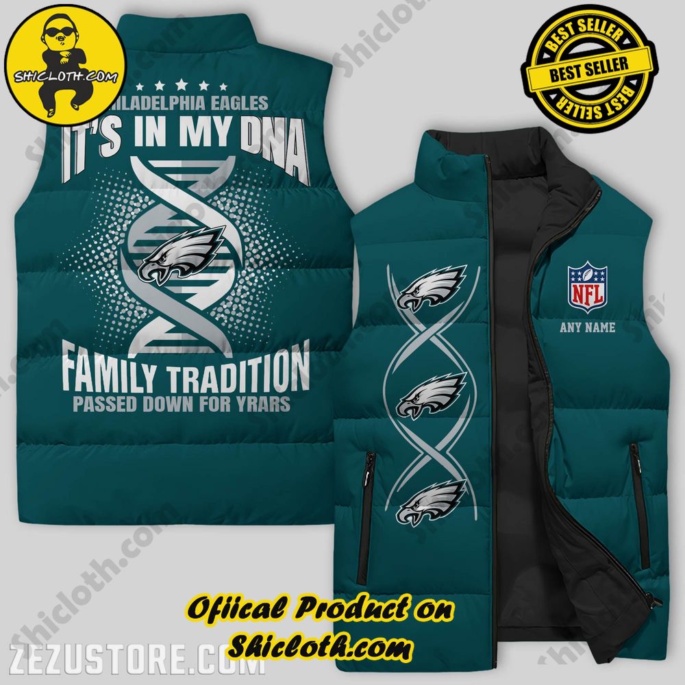 Best Seller Game Day Glamour: Elevate Your Style with Shiclothshop's NFL Team Sleeveless Jacket Collection 12 Philadelphia Eagles NFL Custom Puffer Sleeveless Jacket Premium
