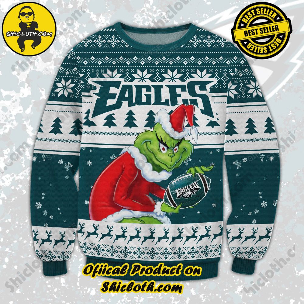 Unveiling Festive Delight: Shiclothshop's Unique Collection of Ugly Christmas Sweaters 90 Philadelphia Eagles Ugly Sweater