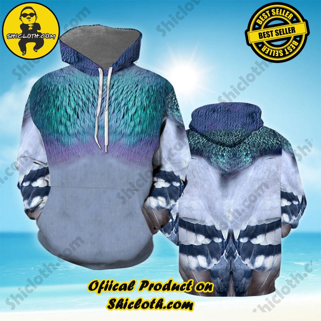 Pigeon 3D All Over Print Hoodie