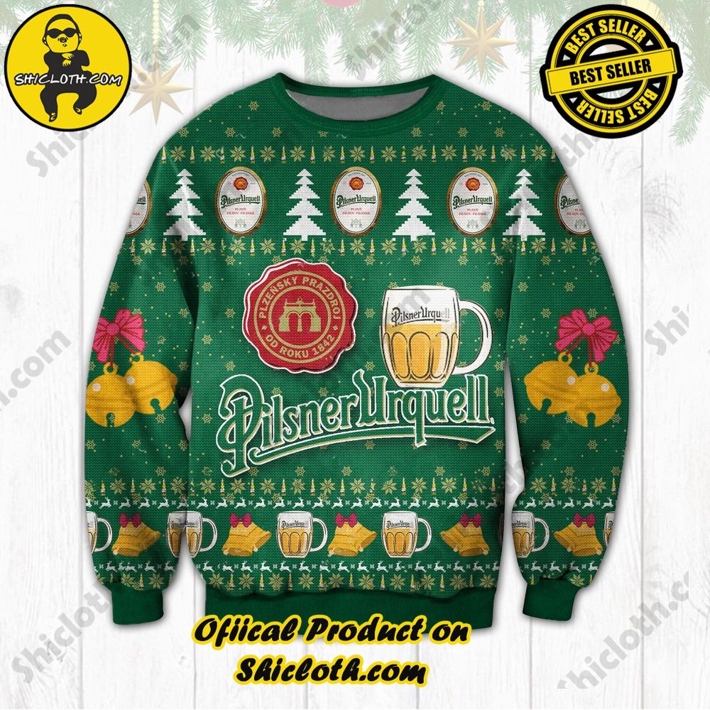 Hot Trending: Exploring Shiclothshop and Their Sweater Collection 32 Pilsner Urquell Ugly Christmas Sweater