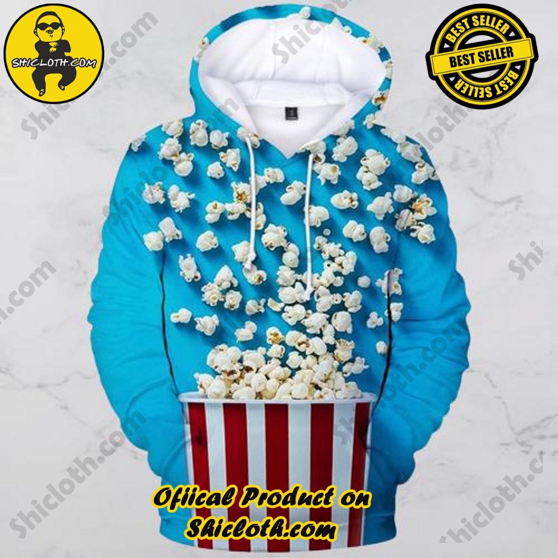 Popcorn 3D All Over Print Hoodie