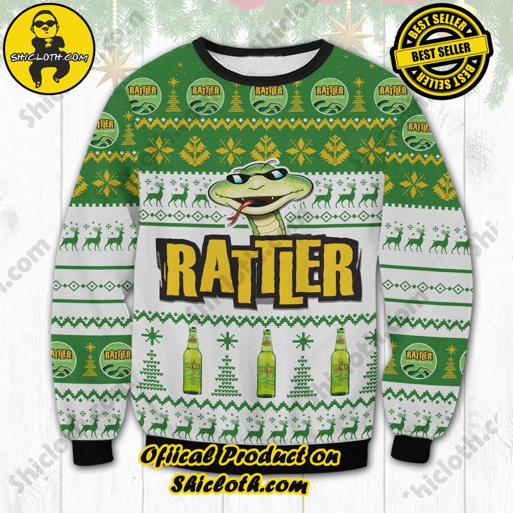 Unveiling Festive Delight: Shiclothshop's Unique Collection of Ugly Christmas Sweaters 37 Rattler cyder Ugly Christmas Sweater