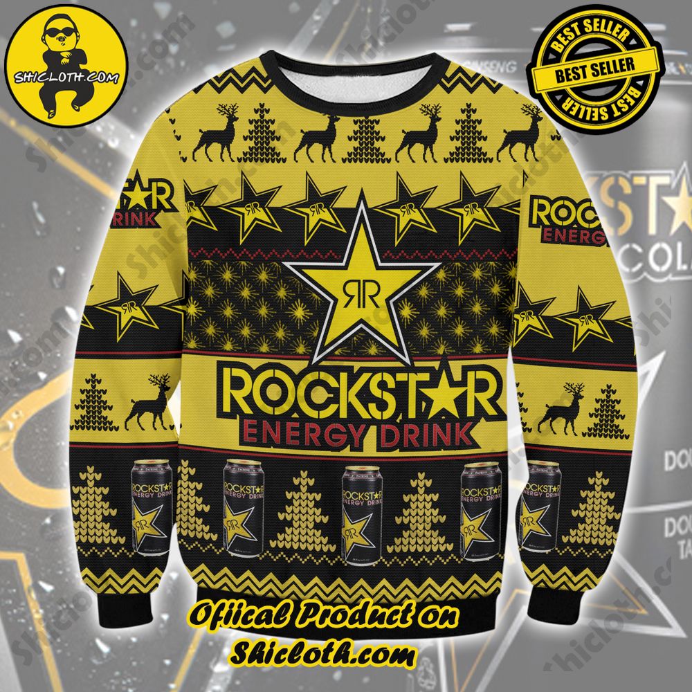 Rockstar Energy Drink Ugly Christmas Sweater Shicloth