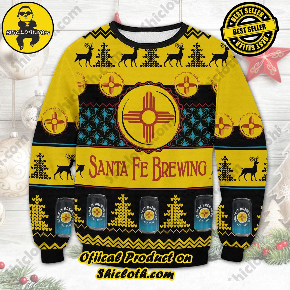 Hot Trending Unveiling Festive Delight: Shiclothshop's Unique Collection of Ugly Christmas Sweaters 31 Santa Fe Brewing Ugly Christmas Sweater