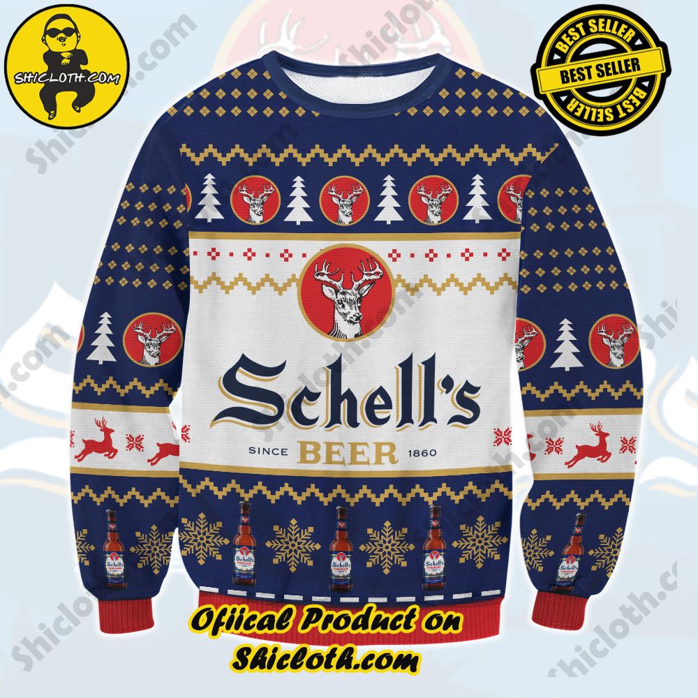 Hot Trending Shiclothshop's Ugly Sweater - A meaningful gift for family and loved ones. 40 Schell’s Beer Ugly Ugly Christmas Sweater