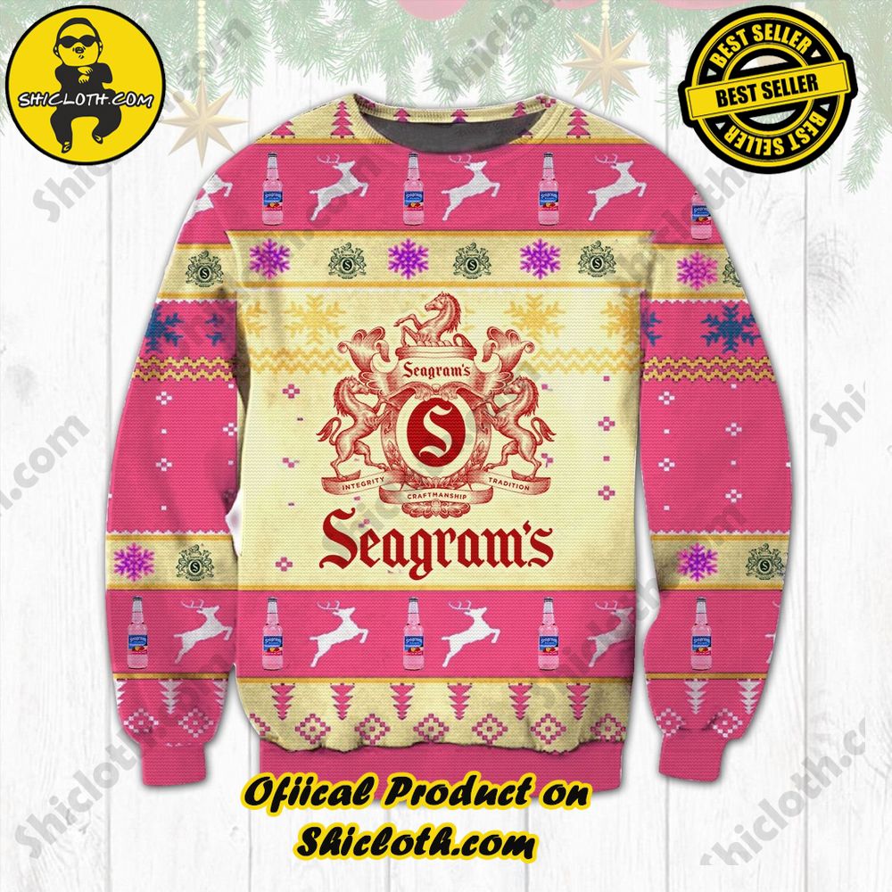 Hot Trending Unveiling Festive Delight: Shiclothshop's Unique Collection of Ugly Christmas Sweaters 32 Seagram's Ugly Christmas Sweater
