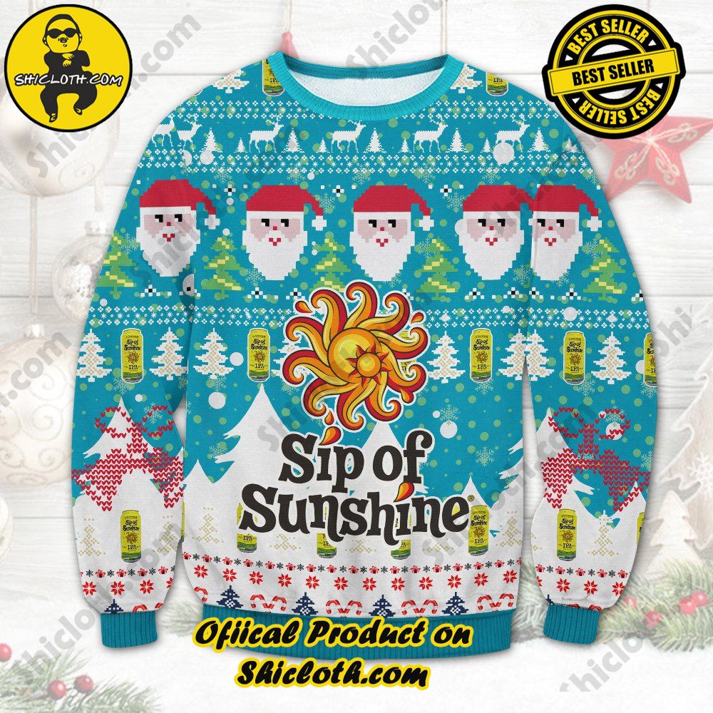 Hot Trending Unveiling Festive Delight: Shiclothshop's Unique Collection of Ugly Christmas Sweaters 33 Ship Of Sunshine Ugly Christmas Sweater