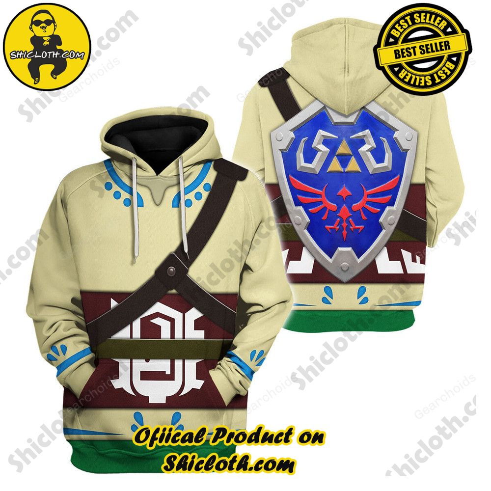 The Legendary Style: Unveiling the Allure of Shiclothshop's 'The Legend of Zelda' Outfit Costume Collection 18 Skyloft Uniform - Skyward Sword Link Attire Shield Unisex Hoodie Sweatshirt T-shirt Sweatpants Cosplay