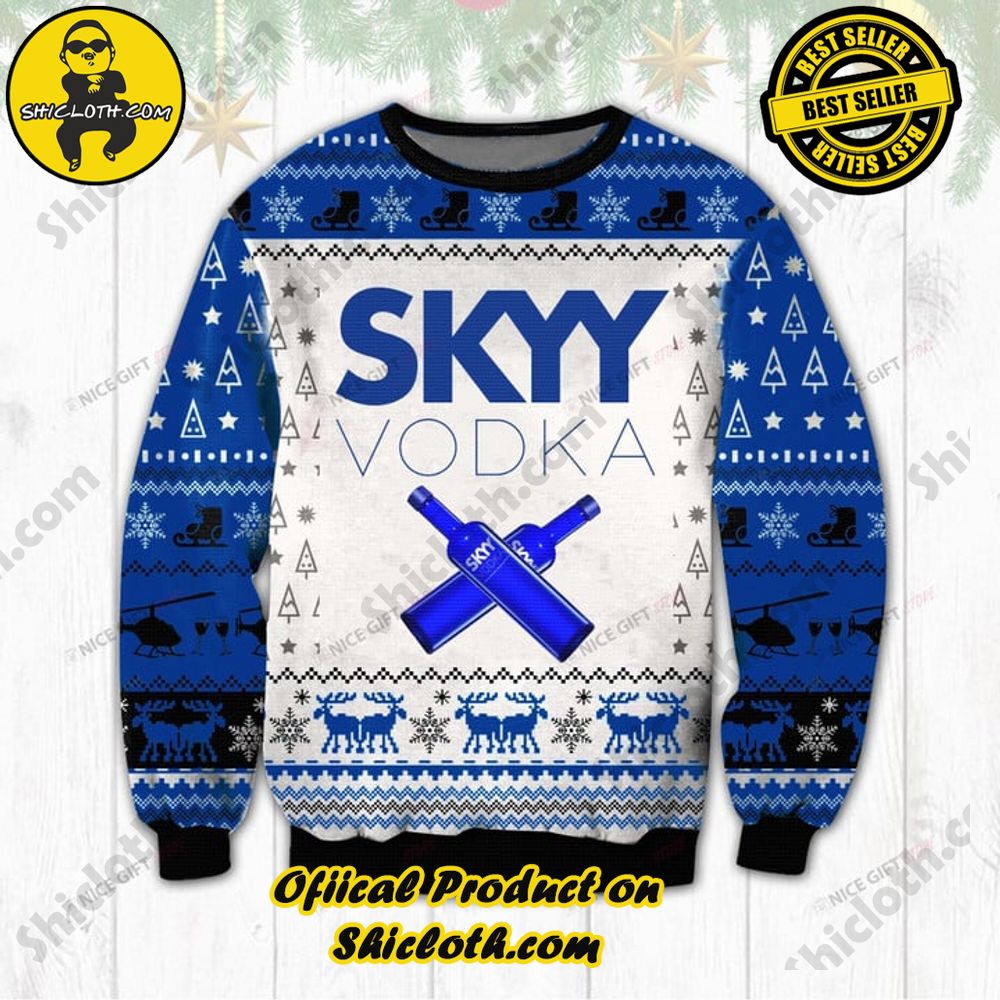 Limited Edition Christmas Sweaters from Shiclothshop 39 SKYY Vodka Ugly Christmas Sweater