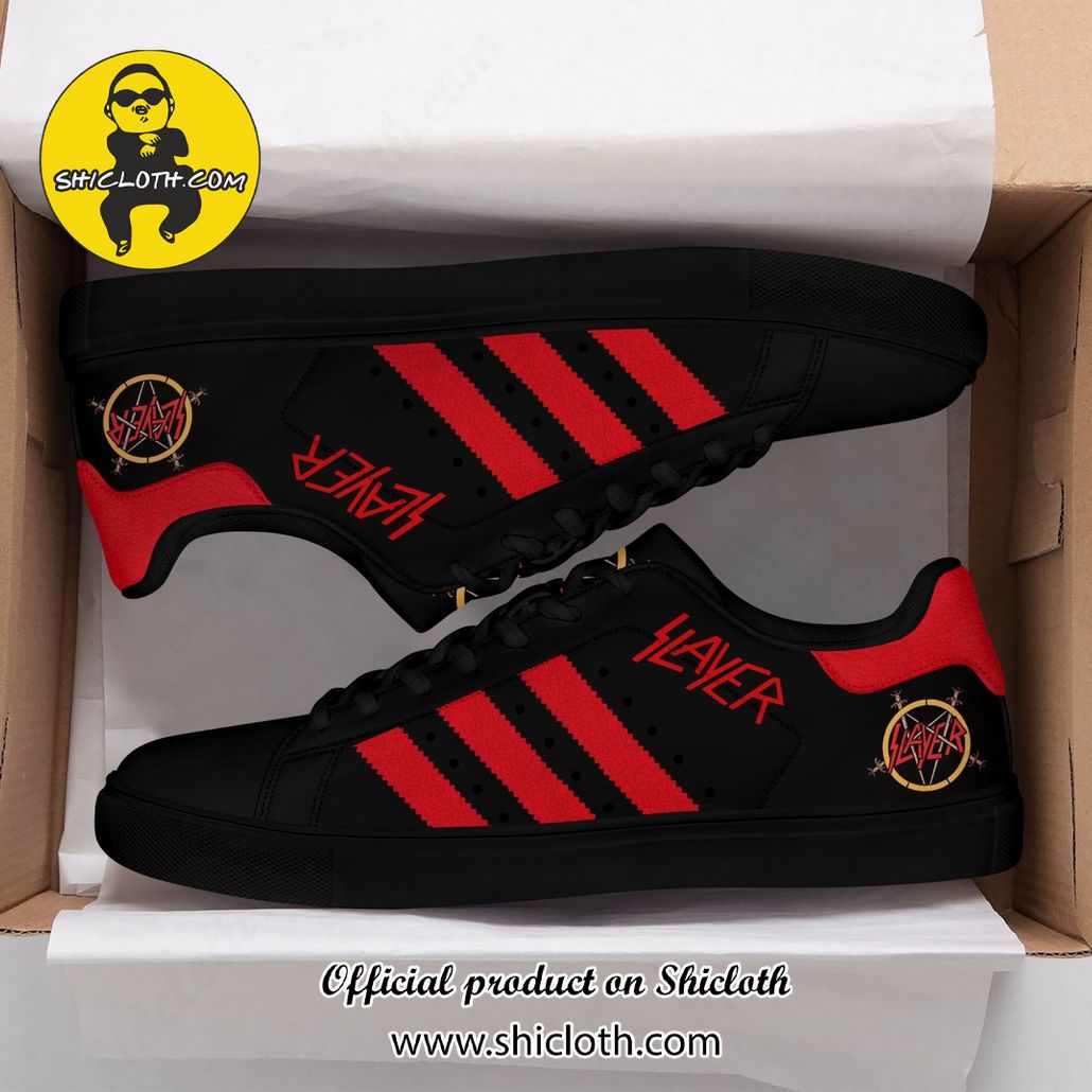 Stan Smith Shoes from Shiclothshop - A meaningful gift for sports enthusiasts. 1 Slayer Band Stan Smith Low Top Shoes