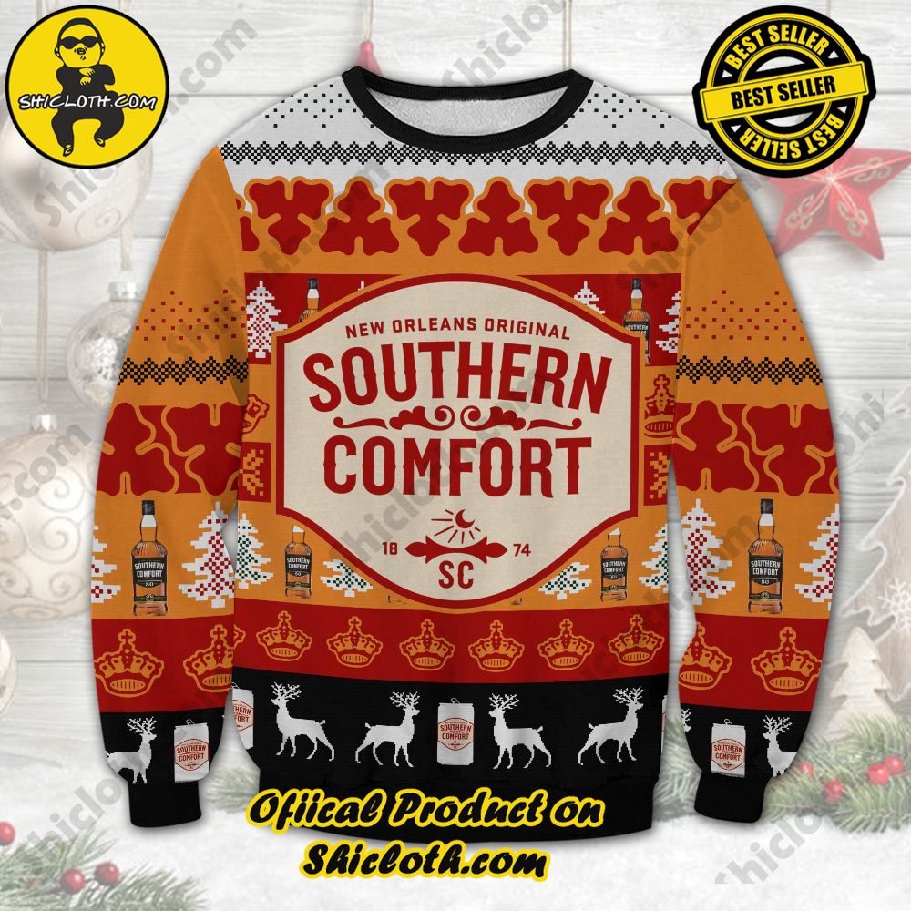 Shiclothshop's Ugly Sweater - A meaningful gift for family and loved ones. 46 Southern Comfort Ugly Christmas Sweater