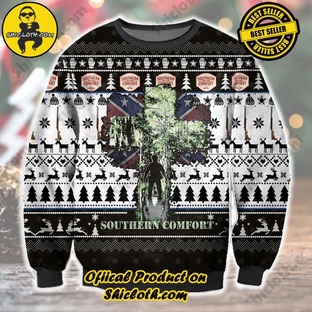 Best Seller Unveiling Festive Delight: Shiclothshop's Unique Collection of Ugly Christmas Sweaters 28 Southern Comfort Ugly Christmas Sweater Ver 2