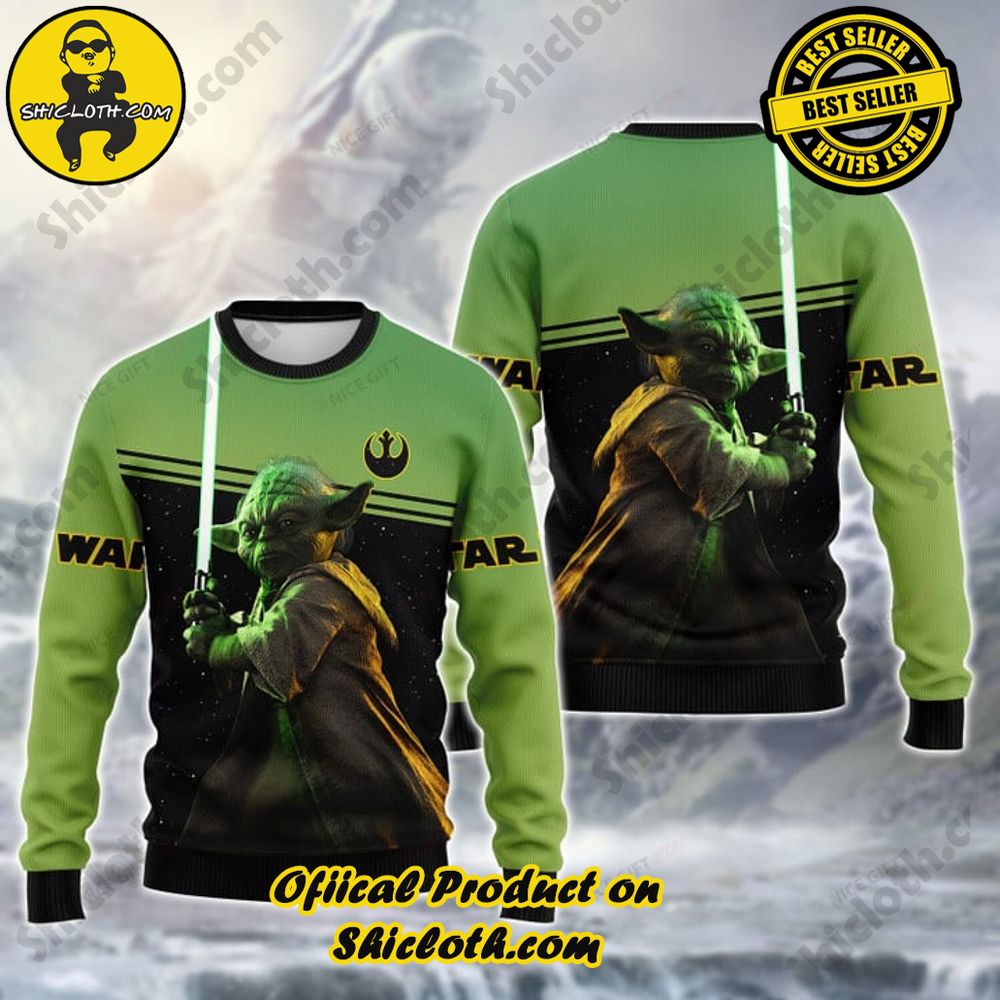 Hot Trending Shicloth's Enchanting Christmas Sweaters 45 Star Wars Yoda Do Or Do Not There Is No Try Christmas Ugly Sweater Version 2