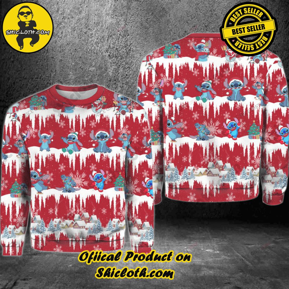 Shicloth's Enchanting Christmas Sweaters: A Cozy Blend of Style and Festivity 27 Stitch Christmas Ugly Sweater Version 2