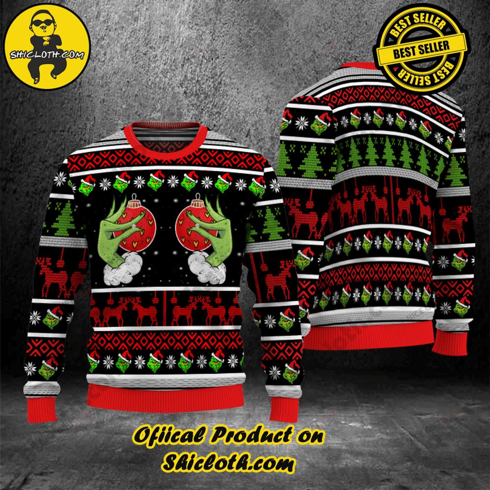 Shicloth's Enchanting Christmas Sweaters: A Cozy Blend of Style and Festivity 30 The Grinch Christmas Ugly Sweater Version 1