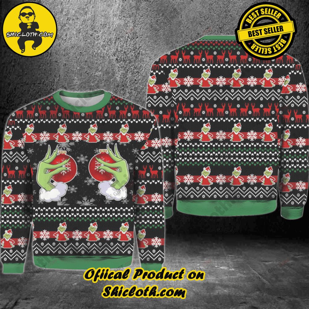 Shicloth's Enchanting Christmas Sweaters: A Cozy Blend of Style and Festivity 31 The Grinch Christmas Ugly Sweater Version 2