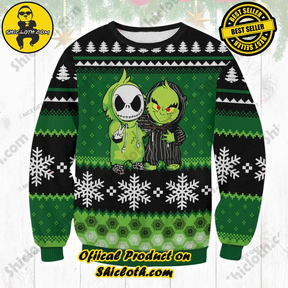 Shicloth's Enchanting Christmas Sweaters: A Cozy Blend of Style and Festivity 33 The Grinch Christmas Ugly Sweater Version 4