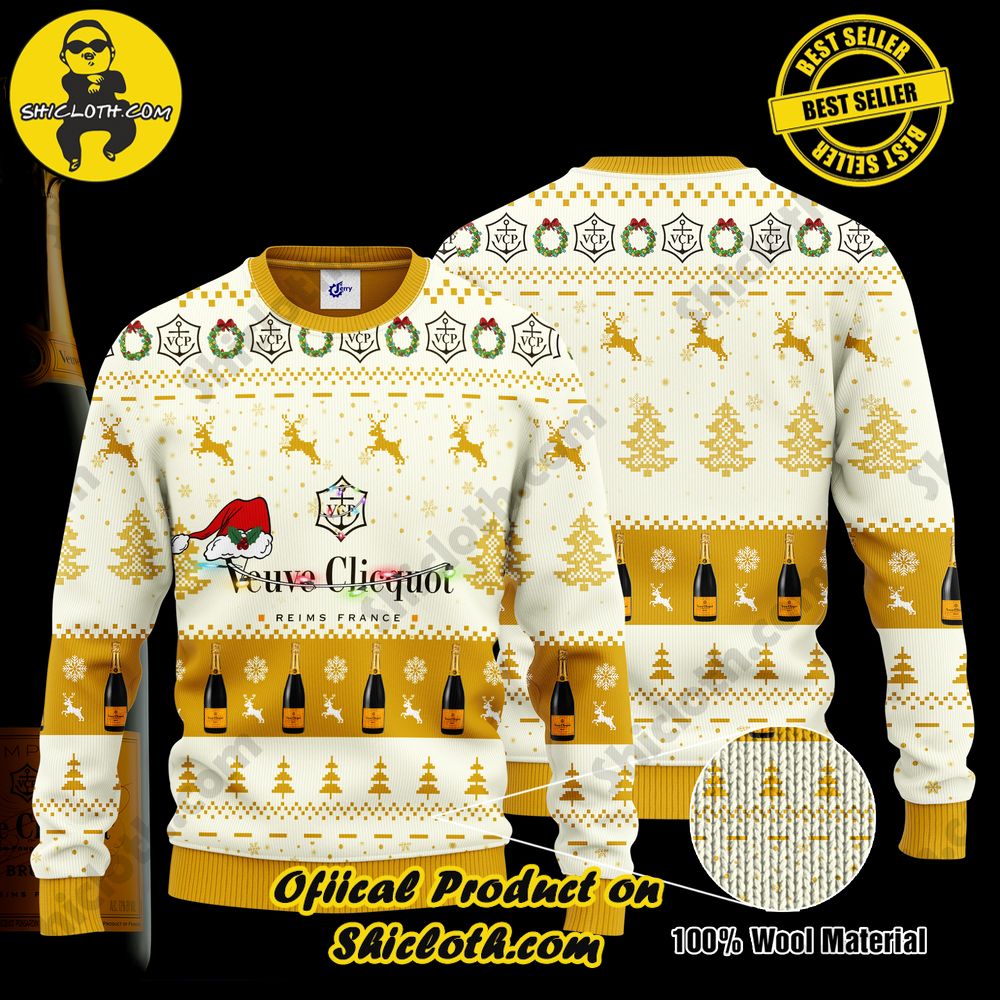 Hot Trending: Exploring Shiclothshop and Their Sweater Collection 40 Veuve Clicquot Santa Hat Christmas Ugly Christmas Sweater
