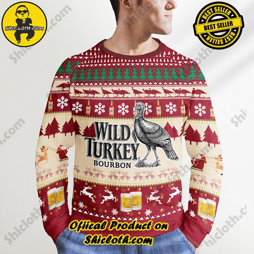 Wild Turkey Ugly Christmas Sweater 3 Wild Turkey Ugly Christmas Sweater - Image 3
