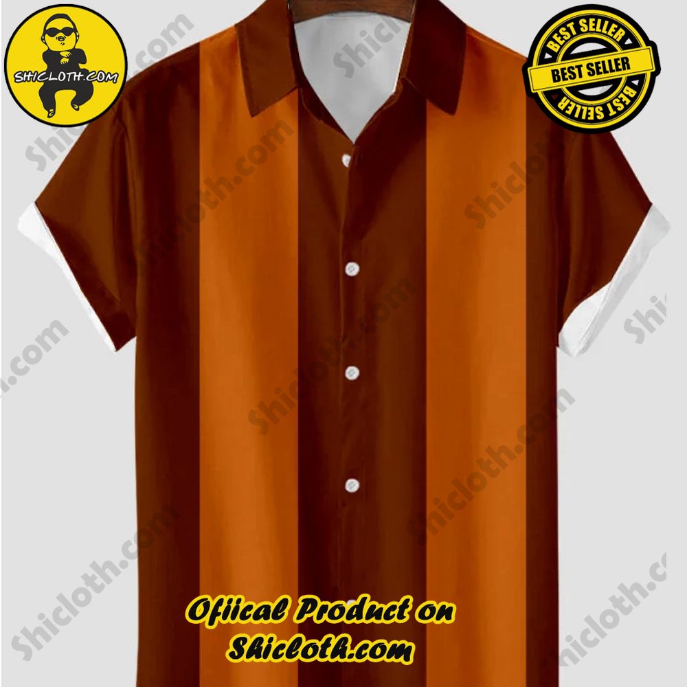 Hot Trending Fashion for Summer : Shiclothshop's Hawaiian Shirts 5 1960s Brown Tones Men's Camp Short Sleeve Shirt