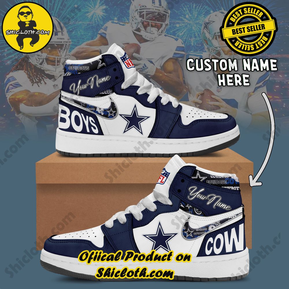 Step into Style: Unveiling the Timeless Elegance of Shiclothshop's Nike Air Jordan 1 Sneakers 14 Dallas Cowboys Fashion Casual Custom Name Nike Air Jordan 1 Sneakers