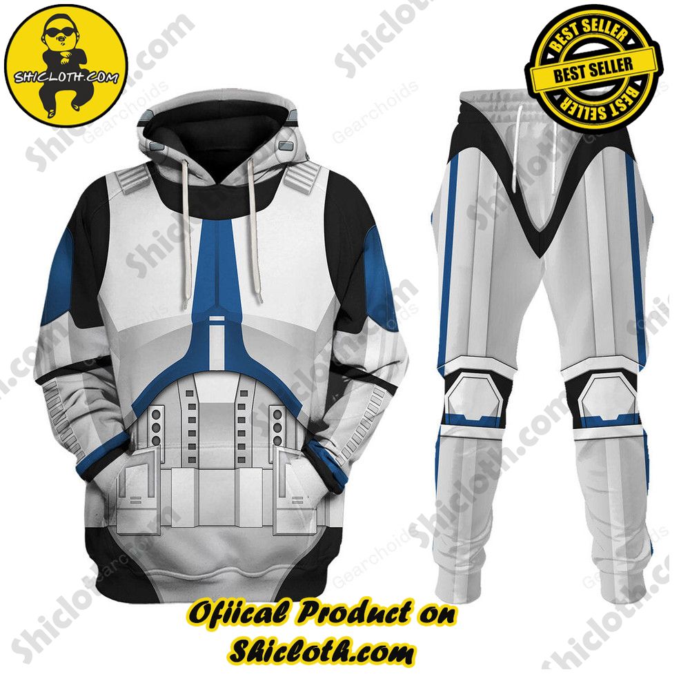 Galactic Glam: Unveiling the Stellar Collection of Star Wars Outfit Costumes by Shiclothshop 1 501st Clone Trooper Costume Hoodie Sweatshirt T-Shirt Sweatpants