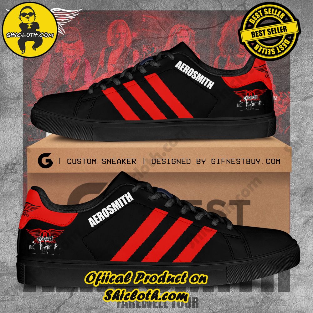 Step into Style: Shiclothshop's Stan Smith Shoes – The Perfect Gift for the Sport Enthusiast 1 Aerosmith Adidas Stan Smith Shoes Ver 1