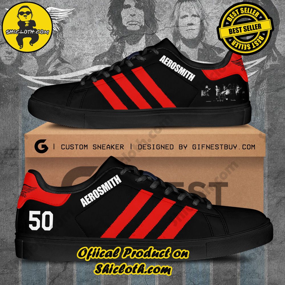 Step into Style: Shiclothshop's Stan Smith Shoes – The Perfect Gift for the Sport Enthusiast 2 Aerosmith Adidas Stan Smith Shoes Ver 2