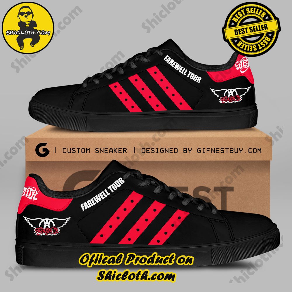 Step into Style: Shiclothshop's Stan Smith Shoes – The Perfect Gift for the Sport Enthusiast 3 Aerosmith Farewell Tour Adidas Stan Smith Shoes