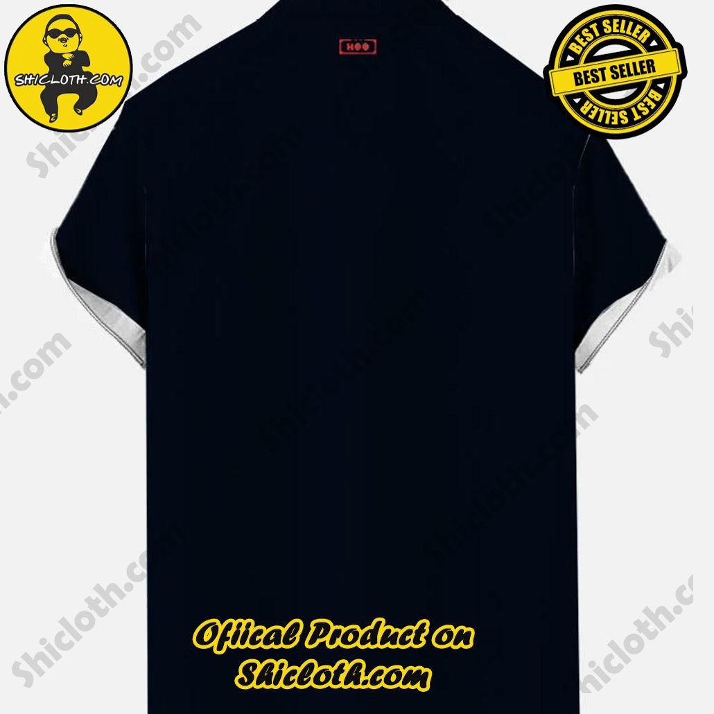 Black And White Contrasting Colors Stitching Electric Guitar Bass Printing Men's Short Sleeve Shirt 2 Black And White Contrasting Colors Stitching Electric Guitar Bass Printing Men's Short Sleeve Shirt - Image 2