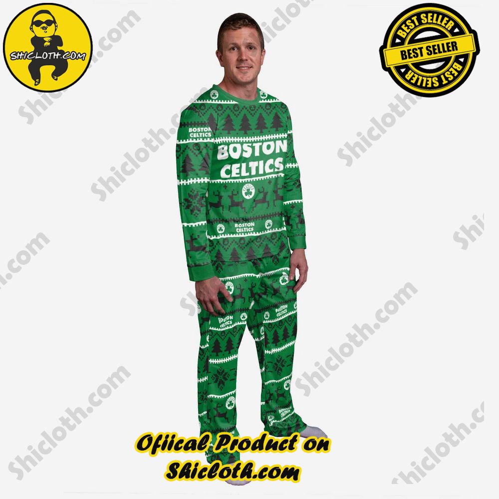 Hot Hot Hot Shiclothshop's Pajamas Sets: Affordable Elegance and Uncompromised Quality 2 Boston Celtics Family Holiday Pajamas