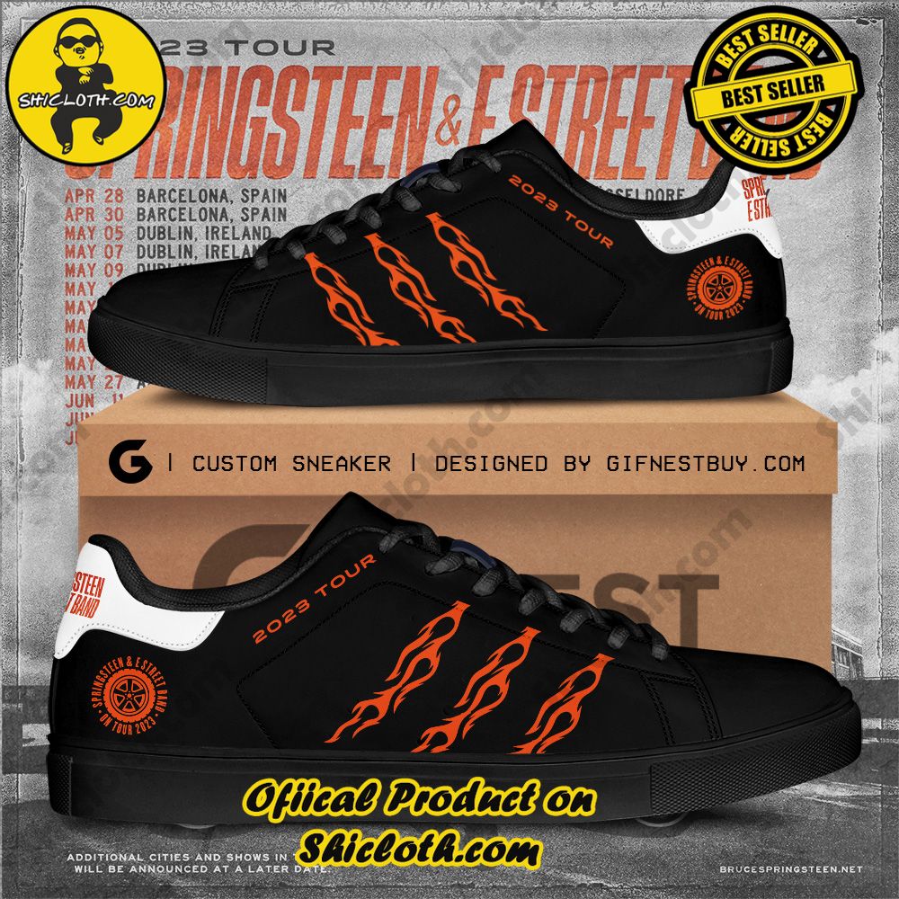 Step into Style: Shiclothshop's Stan Smith Shoes – The Perfect Gift for the Sport Enthusiast 6 Bruce Springsteen Adidas Stan Smith Shoes 2023 Tour For Fans