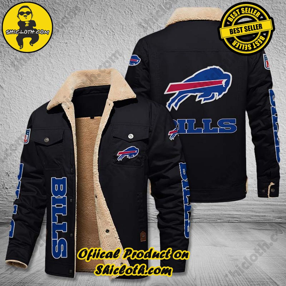 Buffalo Bills NFL Fleece Leather Jacket