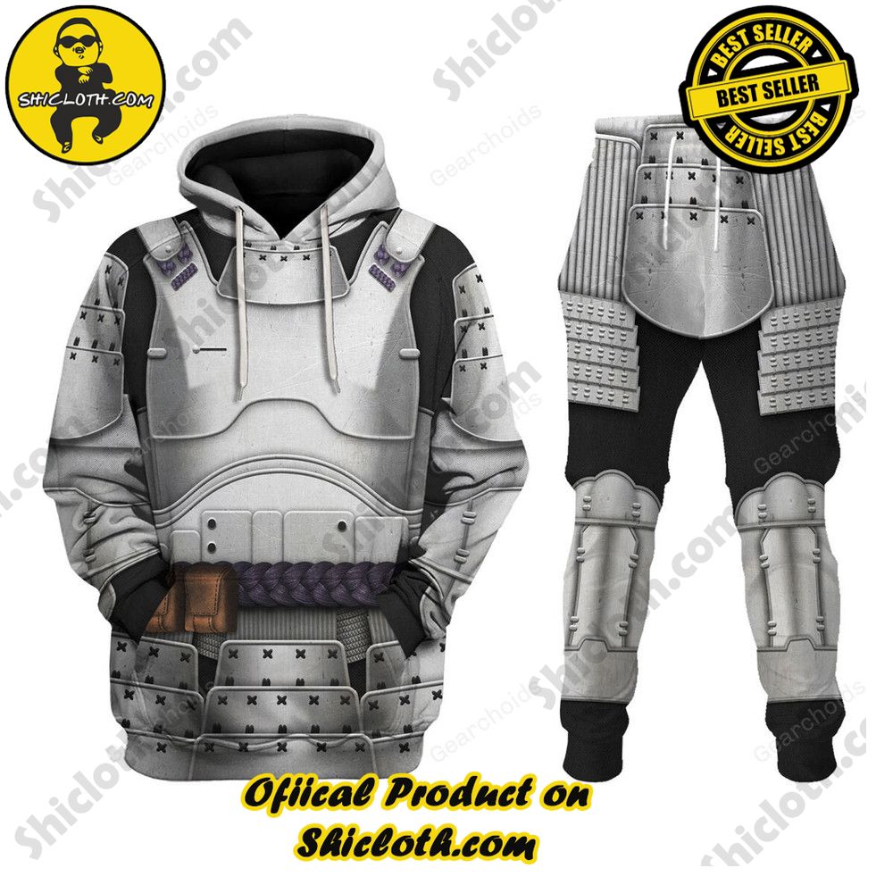 Galactic Glam: Unveiling the Stellar Collection of Star Wars Outfit Costumes by Shiclothshop 11 Captain Phasma Samurai Costume Hoodie Sweatshirt T-Shirt Sweatpants
