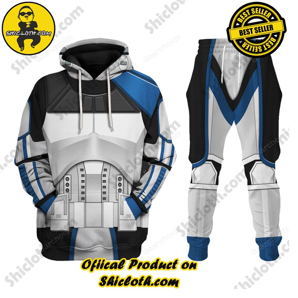 Galactic Glam: Unveiling the Stellar Collection of Star Wars Outfit Costumes by Shiclothshop 13 Captain Rex Costume Hoodie Sweatshirt T-Shirt Sweatpants