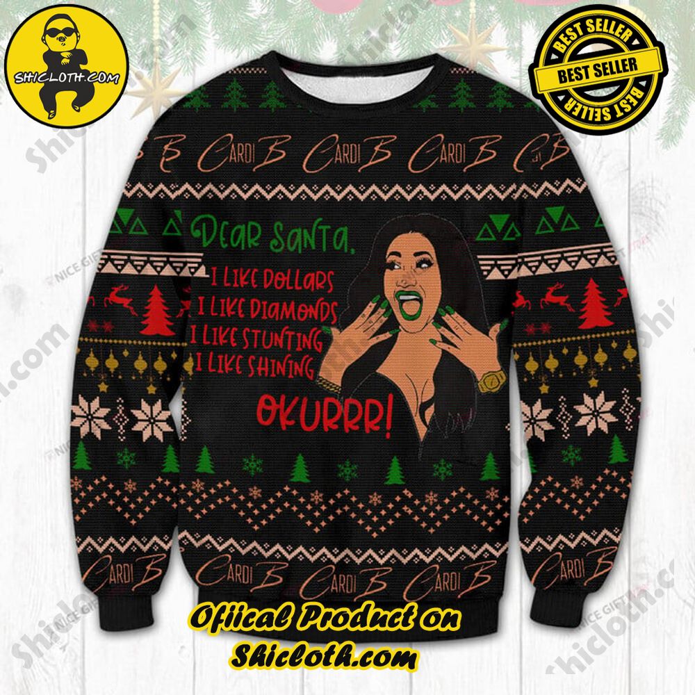 Wrap Up in Style: Shicloth's Enchanting Christmas Sweater Collection 68 Cardi B Christmas Ugly Sweater