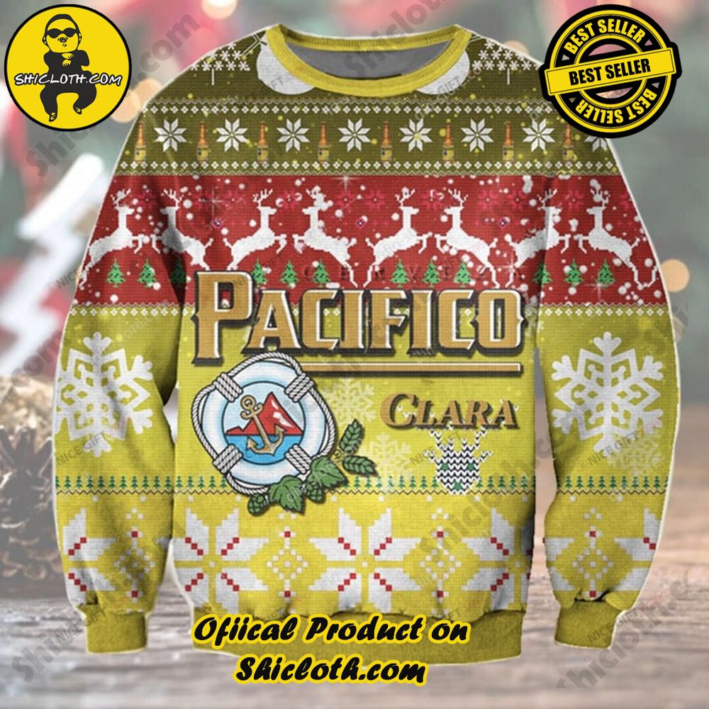 Wrap Up in Style: Shicloth's Enchanting Christmas Sweater Collection 69 Cerveza Pacifico Clara Christmas Ugly Sweater
